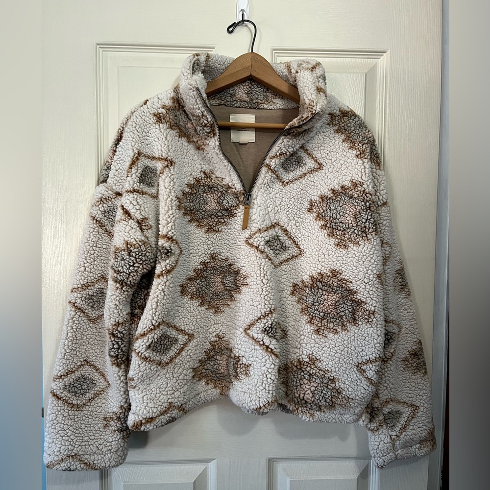 Thread & Supply Cozy Pullover in Mojave Dessert Pattern Size S Cottagecore